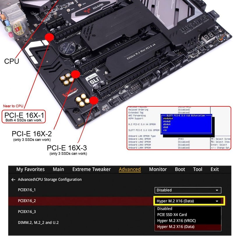 CY Adapter PCI-E 5.0 PCI-Express 16x to SFF-TA-1016 Dual MCIO 8i Mini Cool Edge IO VROC Adapter for Mainboard SSD Graphics Card - Image 2
